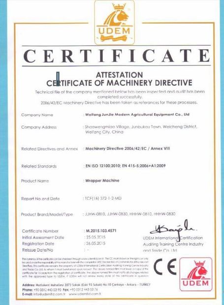 China WEIFANG LUCKYSTAR IMP&amp;EXP CO.,LTD certification